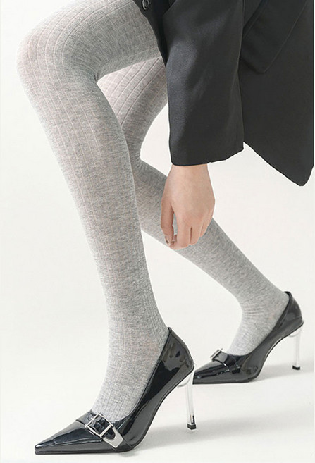 에이블탑 얇은 봄 여름 패션 골지 면타이즈 팬티스타킹 n225