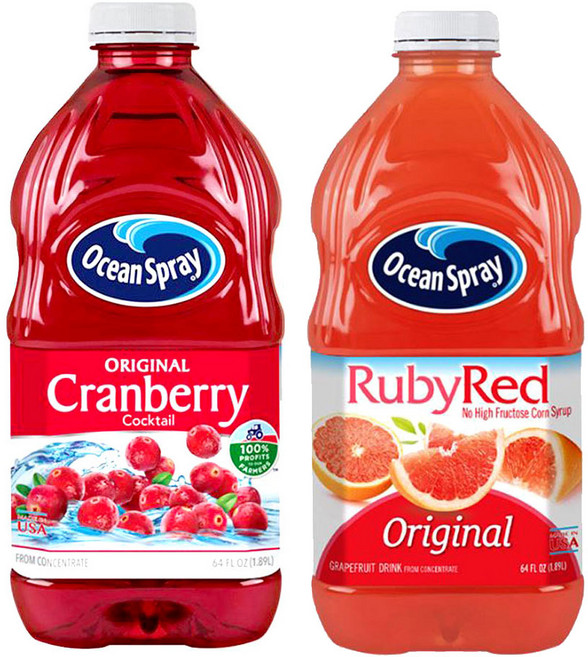 오션스프레이 1.89L 크랜베리 4개 + 루비레드 4개, 8개
