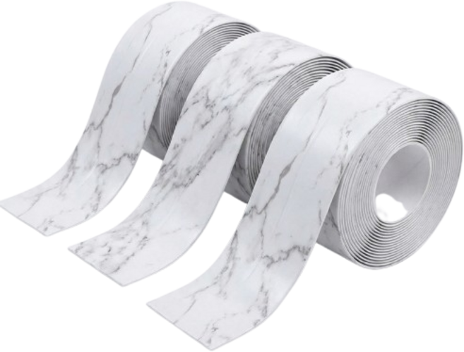 DAONE 곰팡이 물 때 방지 틈새 마감 다용도 방수테이프 화이트마블 3개, 1세트