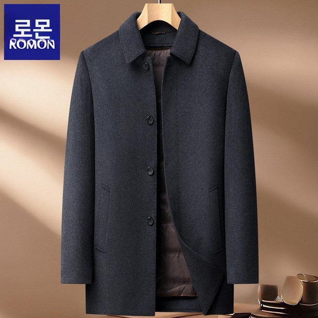 캐시미어 100 남자 울 하프코트 반코트 양모