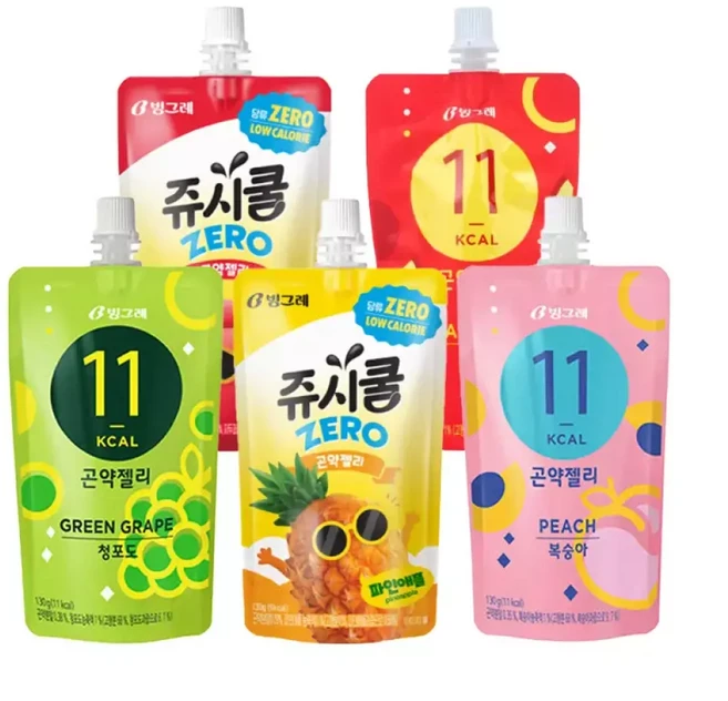 빙그레 곤약젤리130g 쥬시쿨제로 자두10개+곤약젤리복숭아10개+곤약젤리청포도10개 무배, 130g, 1개