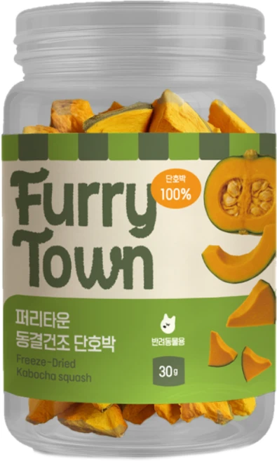 퍼리타운 강아지 동결건조 야채 간식, 30g, 1개, 단호박 - 쿠팡