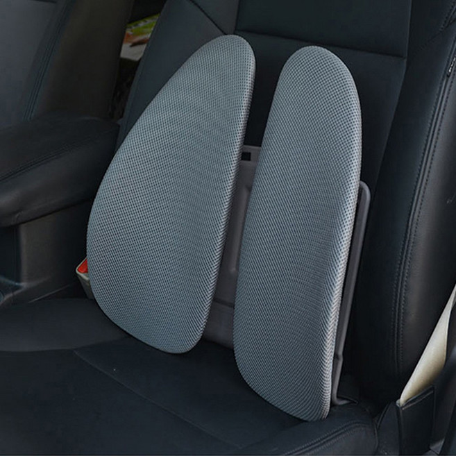 제이와이홀딩스 차량용 사무실 자세교정 등 척추 허리 쿠션, 그레이, 1개