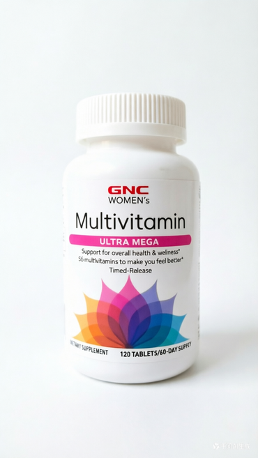 GNC 여성 울트라 메가 종합비타민 / GNC Women's Ultra Mega Multivitamin 120 Tablets Timed-Release, 1개, 120정