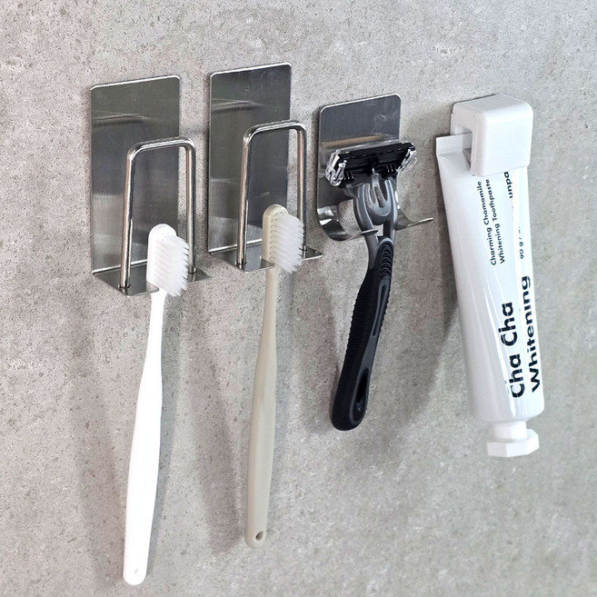 브릭홈 304 올 스텐 칫솔걸이 2인세트