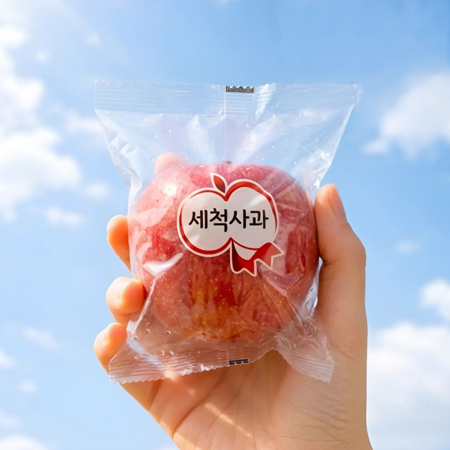 [하루딱100박스] 산지직배송 껍질째먹는 고당도선별 경북 세척사과, 1개, 2kg