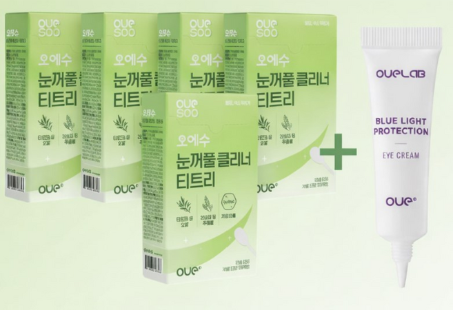 오에수 눈꺼풀클리너 티트리(30개입) 5개+아이크림1개/면봉 세정, 4.2g, 5개