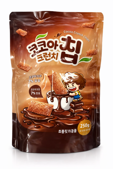 코코아 크런치 칩, 1개, 250g