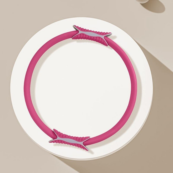 盆底肌訓練 開肩美背 塑形普拉提圈 瑜伽環 魔力圈 運動健身, 紅色, 1個