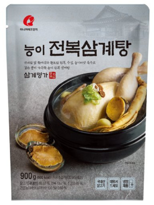 마니커 능이 전복삼계탕 900g, 3개