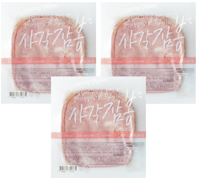 존쿡 델리미트 사각 잠봉 슬라이스 400g X 3팩, 3개