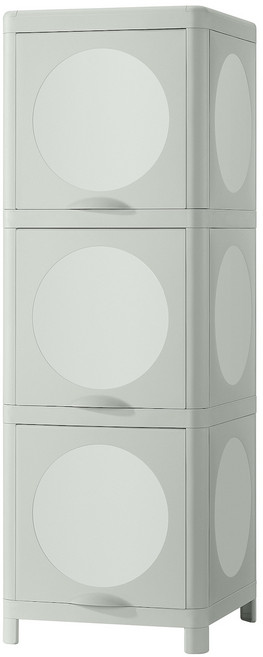 이케아 이뵈셴 도어수납장 욕실 플라스틱 그린 33x34x99cm, 1개