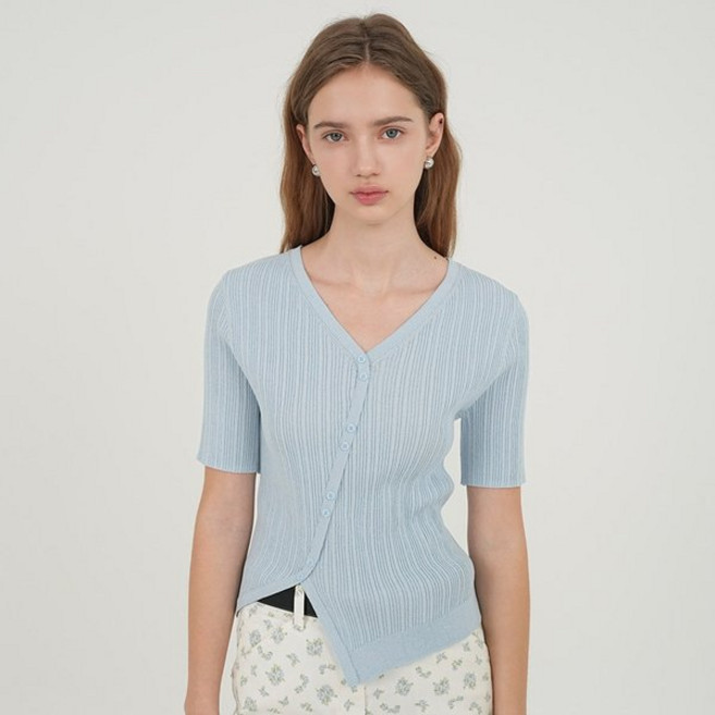 [백화점판] 온앤온 여성 언발란스 사선 풀오버 NEK531 편안한 예쁜 니트 베스트