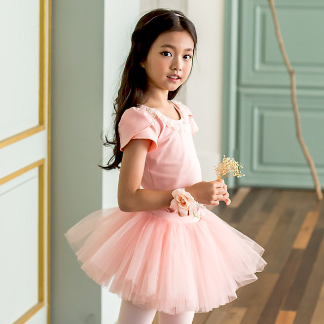 ATB-6713-살구 투피스 분리형 튜튜발레복 아떼르발레