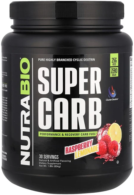 뉴트라바이오랩스 슈퍼 카브 라즈베리 레모네이드 834g(1.8lb), 834g, 1개 - 쿠팡