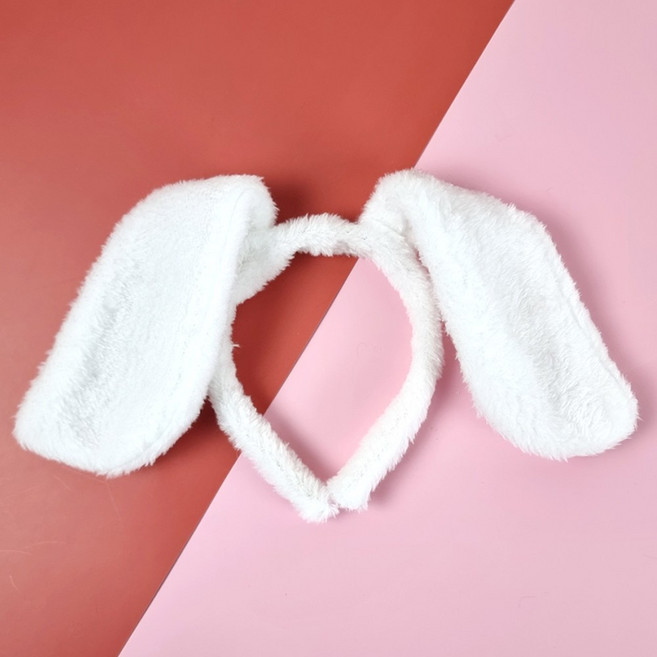 아이템팡 동물 머리띠 놀이동산 파티 운동회 생일 놀이공원, 강아지(흰색)