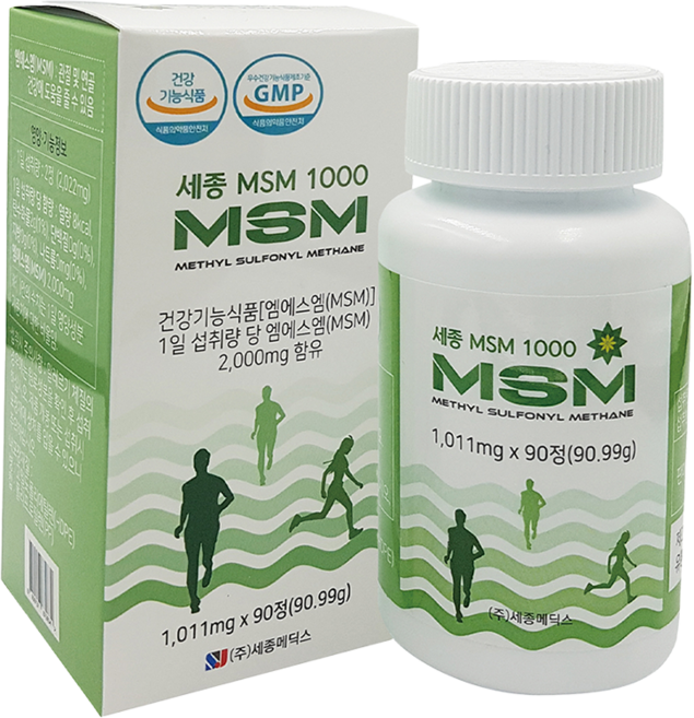 [세종메딕스] 세종 MSM 1000 관절 및 연골 건강, 1개, 90정