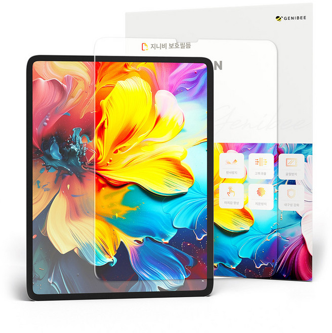 지니비 리얼컬러 AR 초고화질 아이패드 필름 무반사 액정보호필름, 투명, 1개