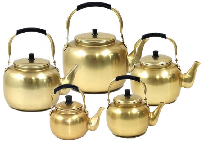 가오스 황주전자 막걸리 추억먹은 양은 주전자 술주전자(걸음망 장착), 단일계열, 1L