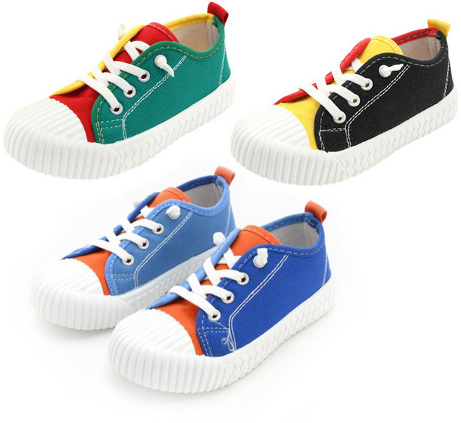 배색캔버스 여아 남아 키즈 주니어 여름 아동스니커즈