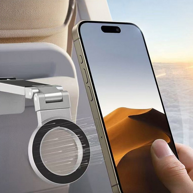 이지몰 강력 자석 맥세이프 거치대 핸드폰 자석 홀더 차량용 가정용 겸용, 실버, 1개