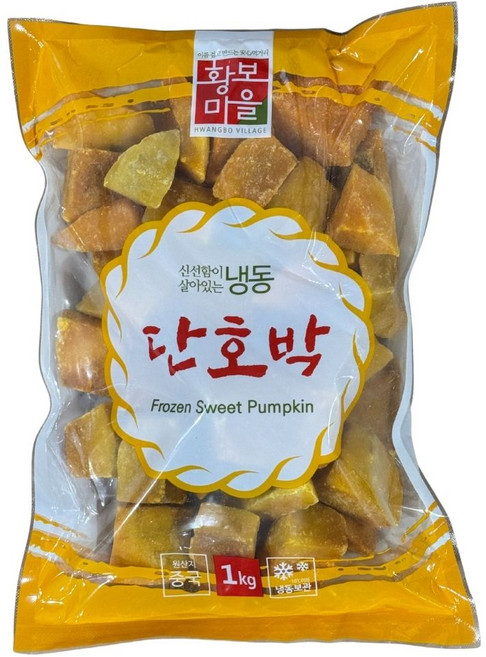 황보마을 단호박 슬라이스 냉동, 1개, 1kg