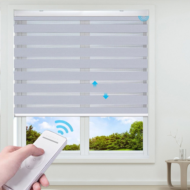 윈샵 무선 전동 암막 콤비 블라인드 보니타 커튼 버티컬