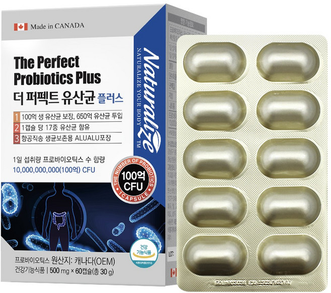 네추럴라이즈 더 퍼펙트 유산균, 60정, 1개