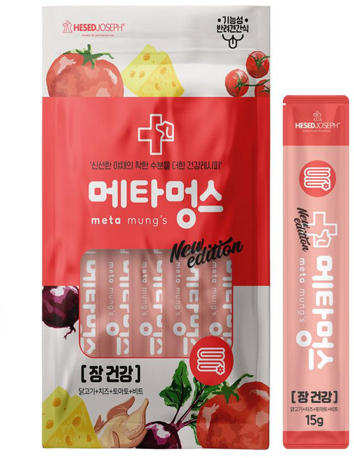 메타멍스 츄르 5P 강아지용 영양 죽 파우치, 1, 장건강