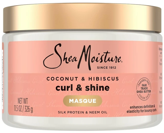 북미내수 시어 모이스처 컬 앤 샤인 헤어 마스크 코코넛 히비스커스 326g 곱슬모발용 미국 A - 쿠팡