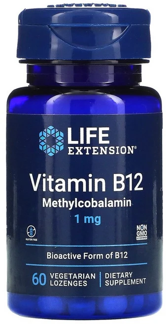 라이프익스텐션 메틸코발라민 1mg 식물성 60 정, 1개, 60정 - 쿠팡