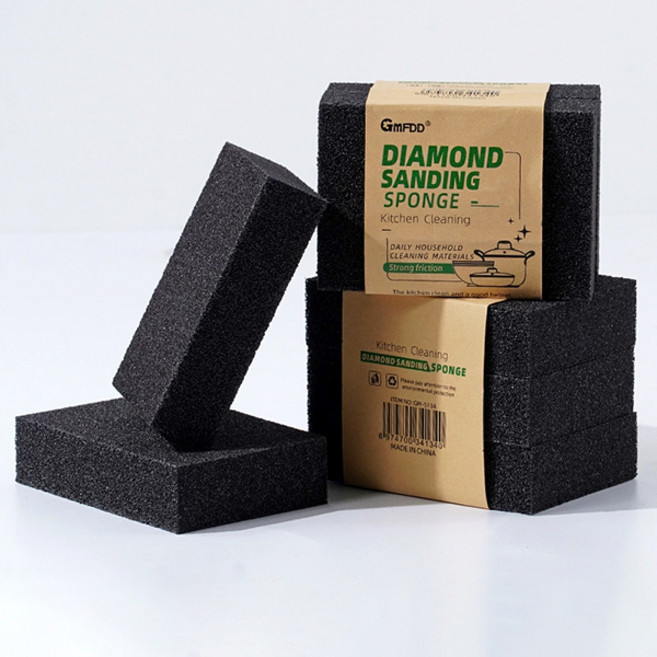 치프몰 매직 스펀지 탄냄비 수세미 샌딩블럭, 1세트, 3개입, 블랙 10x7x2.5cm