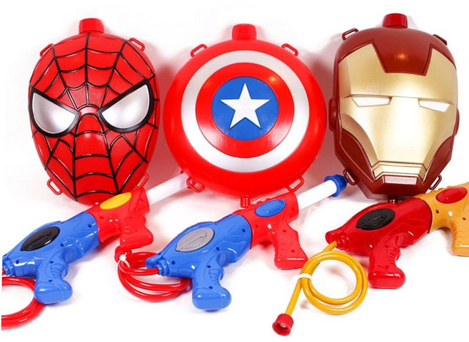 정품 대형 배낭 물 3종/워터밤 큰 대용량 가방, 아이언맨