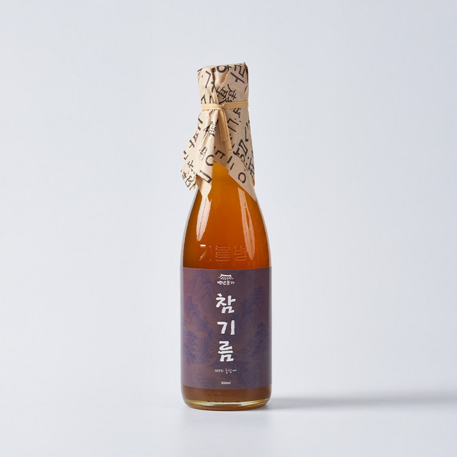 백년본가 통 참깨 저온압착 옛날 방앗간 참기름, 1개, 350ml