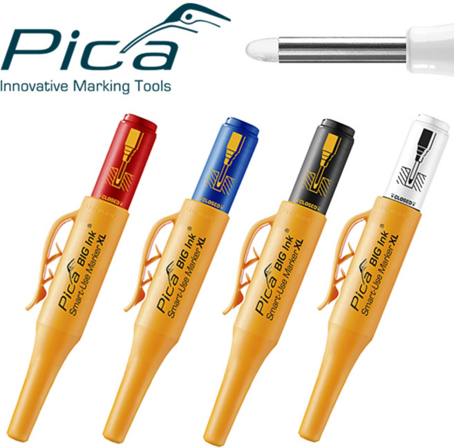 피카 다용도 마킹펜 피카펜 좁고 깊은 구멍에도 사용가능 빅 잉크 딥홀 마커 170시리즈(검정 파랑 빨강 흰색 색선택), 1개