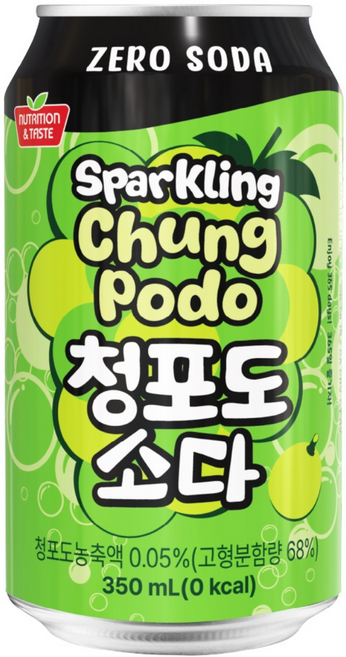 [공식] 보람바이오 청포도소다 제로, 24개, 350ml