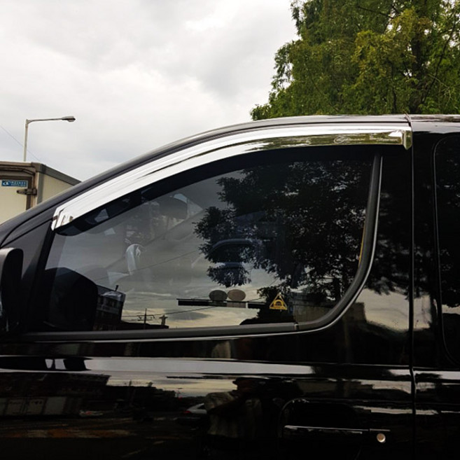 하이브리딘 그랜드스타렉스 블랙크롬 선바이저 / 햇빛가리개 빗물받이