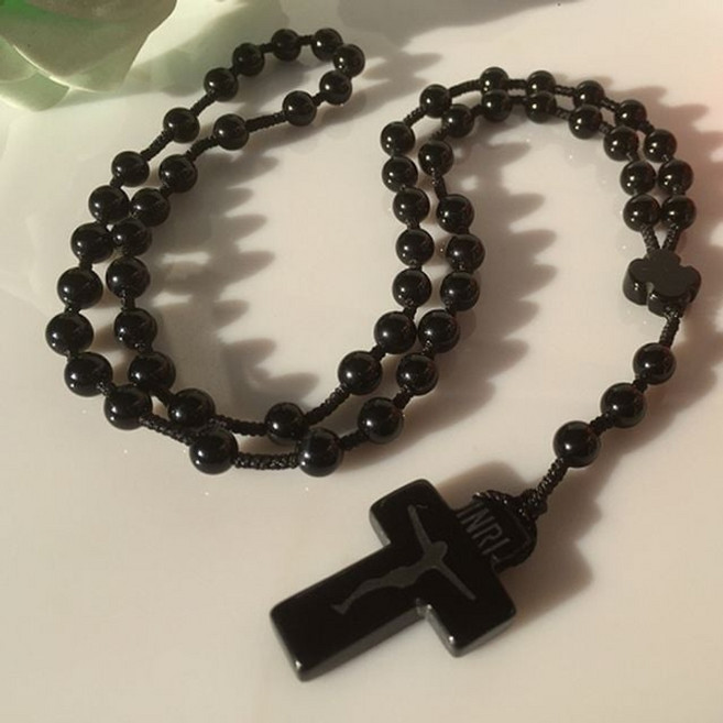 천연 오닉스 묵주 천주교 ths*82529wR, 색동, 1개