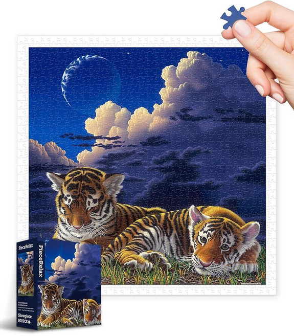 PieceRelax 성인용 플라스틱 직소 퍼즐 900피스 - Schim Schimmel 어머니의 팔에 가장 족스러운 테이블 게임 선물 매트 필요 없음 [H3644] [호환], PieceRelax 성인용 플라스틱 직소 퍼즐 900피