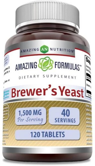 Amazing Nutrition 어메이징 포뮬라 브루어스 이스트 1500mg 120정, 1개 - 쿠팡