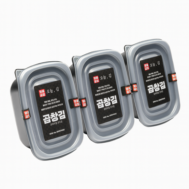 [오늘곱창김] 프리미엄 특상급 곱창김 / 주문즉시 구워내는 바삭한 김 / 대용량 조미김, 3개, 40g