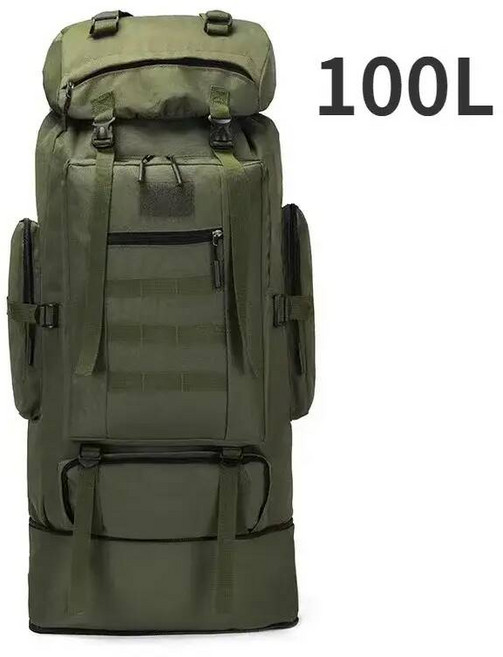 등산 가방 등산 가방 전술 배낭 대형 배낭 야외 하이킹 캠핑 여행 가방 80L 100L, 그린(100L)