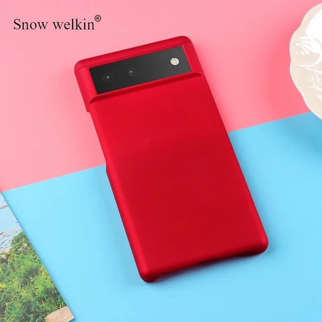 Google Pixel 6 Pro 6A 8 9 10 XL 고무 플라스틱 케이스 커버 7 7A 9A 8A 후면 전화, 10 Pixel 6A, 04 Red