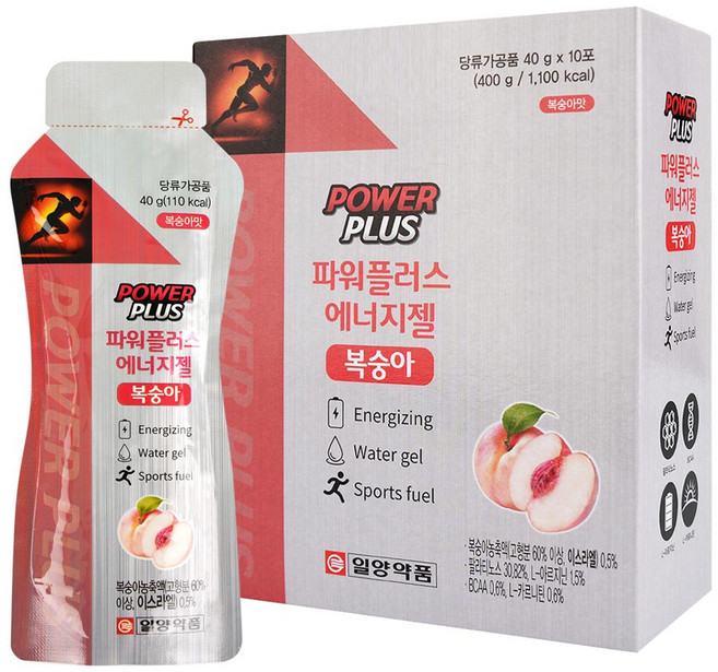 일양약품 파워플러스 에너지젤 복숭아맛 오렌지맛, 400g, 1개