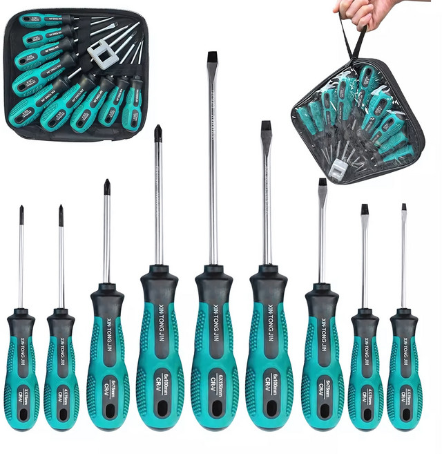 일자 십자 수공구 드라이버 가정용, 10개