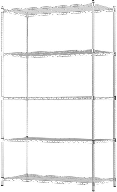 KIWISH奇意 重型鎖管層架 150x46cm 置物架 收納架 台灣製造, 星空銀, 4層