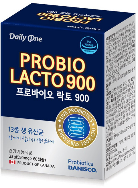 데일리원 프로바이오락토 900 생 유산균 100억 프로바이오틱스, 60정, 1개