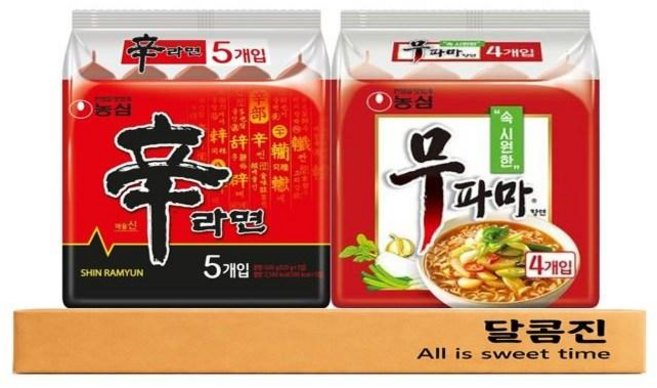 [달콤진] 농심 신라면 5입 + 무파마 탕면 4입 멀티팩, 4세트