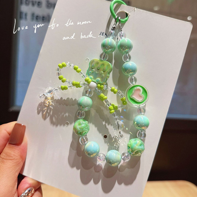 아이실린 다양한 스마트폰 손목 스트랩 투명 하트 키링 (34종), 1개, A-04