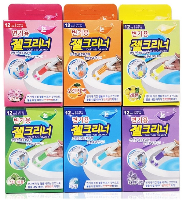 다나몰 플라워주사기 변기세정 방향 탈취 악취제거 6종향세트, 300g, 1세트